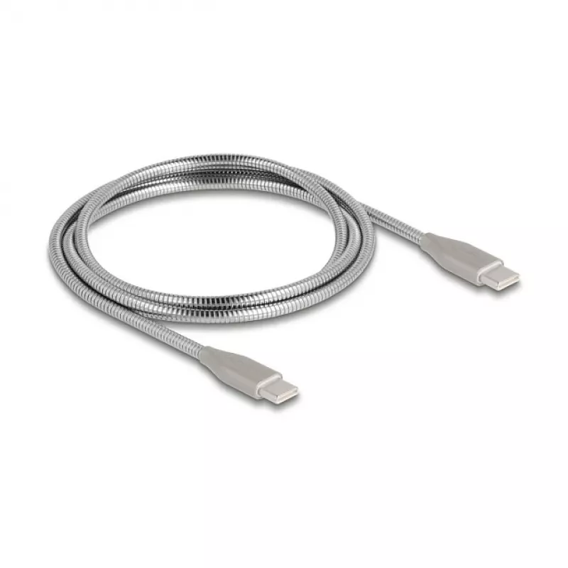 USB kabelis DeLOCK 81259 1 m USB C į USB C USB 2.0 Sidabrinis