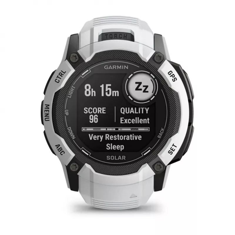 Garmin Instinct 2X Solar 2.79 cm (1.1) MIP 50 mm skaitmeninis 176 x 176 pikselių jutiklinis baltas GPS (palydovinis)