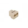 Lanberg AD-RJ45-2RJ45-OU tinklo skirstytuvas Smėlio spalvos