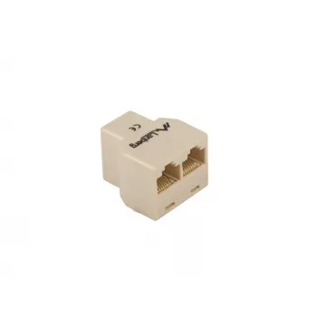 Lanberg AD-RJ45-2RJ45-OU tinklo skirstytuvas Smėlio spalvos