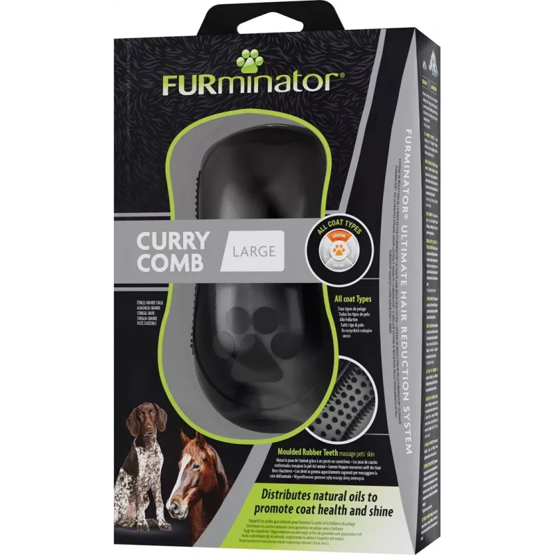 FURminator - guminis šepetys šunims ir arkliams - L