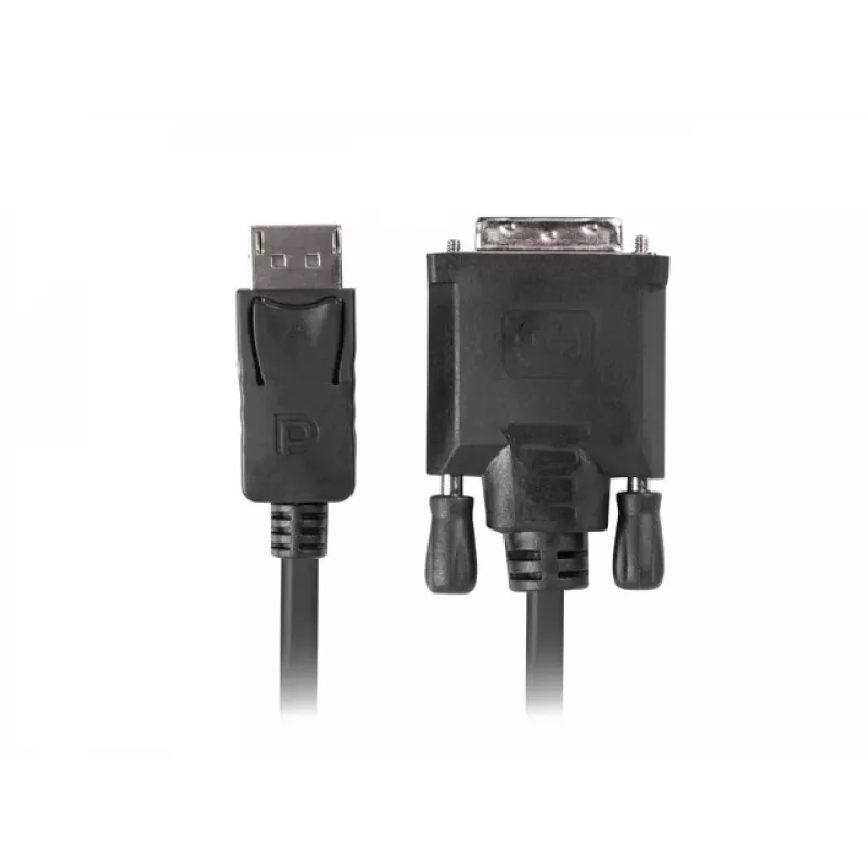 Vaizdo kabelio adapteris LANBERG DisplayPort į DVI-D CA-DPDV-10CU-0018-BK, 1,8 m, juodas