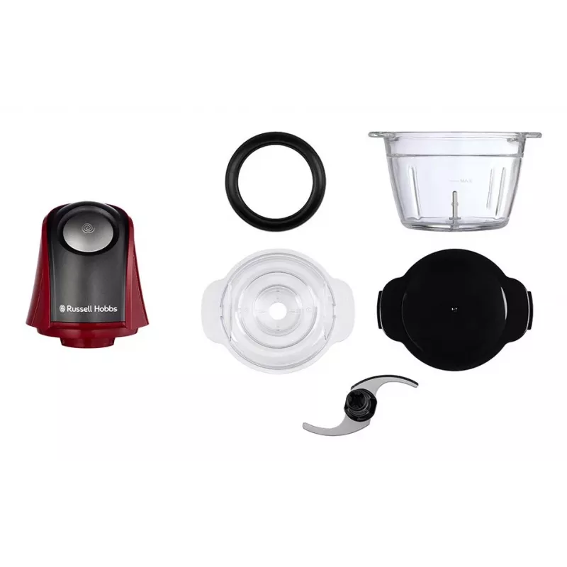 Russell Hobbs 27130-56 elektrinis maisto smulkintuvas 0,5 L 200 W juoda, raudona, permatoma