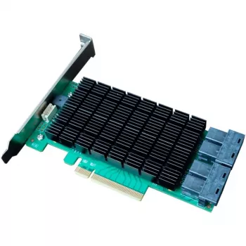 Rocket 720L 16x prievadų į PCIe 3.0 x8 12Gb/s SAS DAS valdiklis