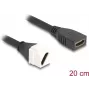 DeLOCK Keystone modulio laidas HDMI moteriška į moterišką įstrižai 8K 60 Hz 20 cm juodas