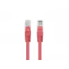 komutacinis kabelis LANBERG PCU6-20CC-0025-R RJ45 Cat.6 U/UTP 0,25 m raudonas