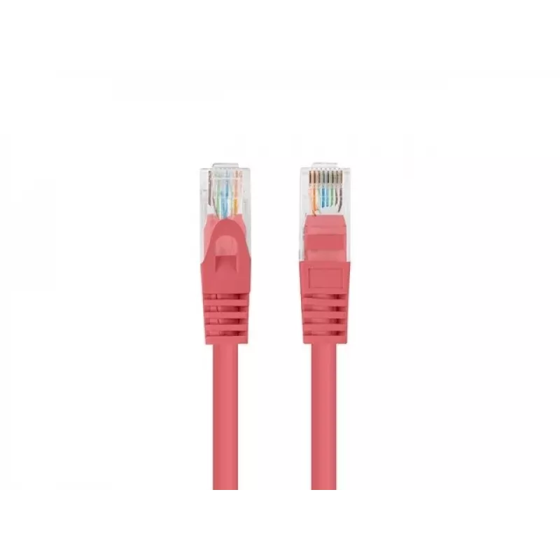 komutacinis kabelis LANBERG PCU6-20CC-0025-R RJ45 Cat.6 U/UTP 0,25 m raudonas
