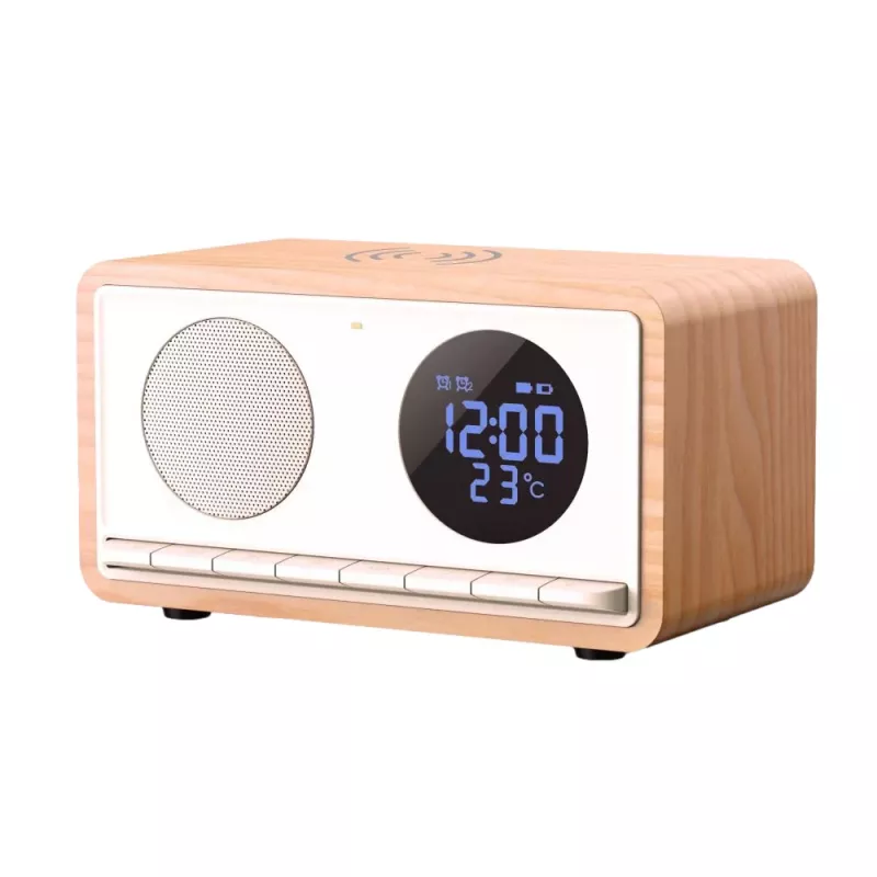 MANTA RDI912W Rimini radijo laikrodis, Bluetooth ir belaidis įkrovimas, baltas