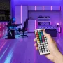 LED juostelė Vention PAEWH 2 m, maitinama per USB 5 V, RGB su IR nuotolinio valdymo pulteliu, tvirtinama dvipuse juosta
