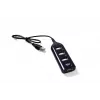 VAKOSS USB šakotuvas TC-234UX — 4 prievadų USB 2.0 šakotuvas, nuolatinės srovės maitinimas (5 V, 1 A), juodas