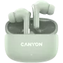 Canyon TWS-9 CNS-TWS9G ausinės – tikrai belaidės – Bluetooth 5.4 – į ausis įdedamos – 6 val. + 30 val. veikimo laikas – USB-C įkrovimo dėklas – jutiklinis valdymas – žalios