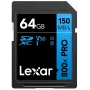 SDXC „flash“ atminties kortelė „Lexar“ 64 GB UHS-I 800xPRO — Class 10, U3, V30, 150 MB/s