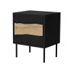 Cama INSERTO Naktinė spintelė, 2 vnt., 50x40x61.5 cm, juodas + LED