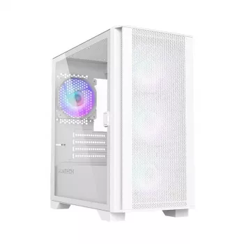 Montech AIR 100 ARGB MICRO-ATX korpusas su keturiais iš anksto sumontuotais ARGB ventiliatoriais, itin minimalistinis dizainas, smulkaus tinklelio priekinis skydelis, didelis oro srautas, unikalus šoninis skydelis