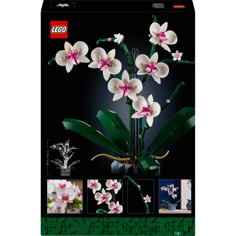 LEGO 10311 Icons Orchid dirbtinio augalo konstravimo rinkinys su gėlėmis, namų dekoro aksesuaras suaugusiems, botanikos kolekcija, dovana žmonai ar vyrui