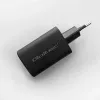 Qoltec 50766 mobiliojo įrenginio įkroviklis Nešiojamam kompiuteriui, Nešiojamai žaidimų konsolei, Power bank, Išmaniajam telefonui, Išmaniajam laikrodžiui, Planšetei Juodas AC Greitas įkrovimas Vidaus naudojimui