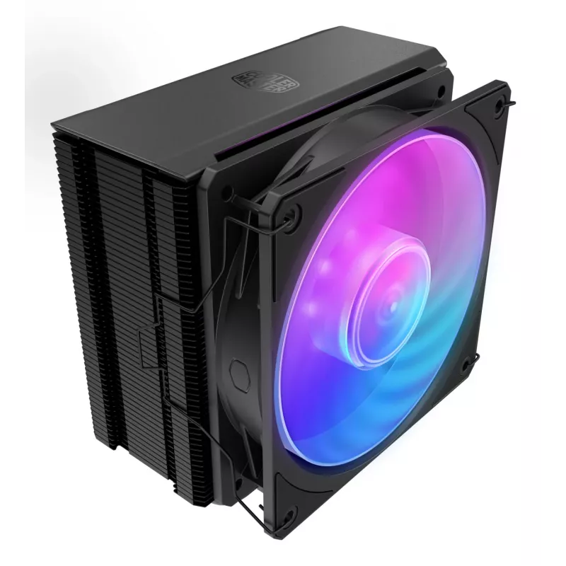Oro aušintuvas Cooler Master Hyper 212 3DHP Juoda ARGB — 120 mm ventiliatorius, suderinamas su LGA1700/AM5/AM4