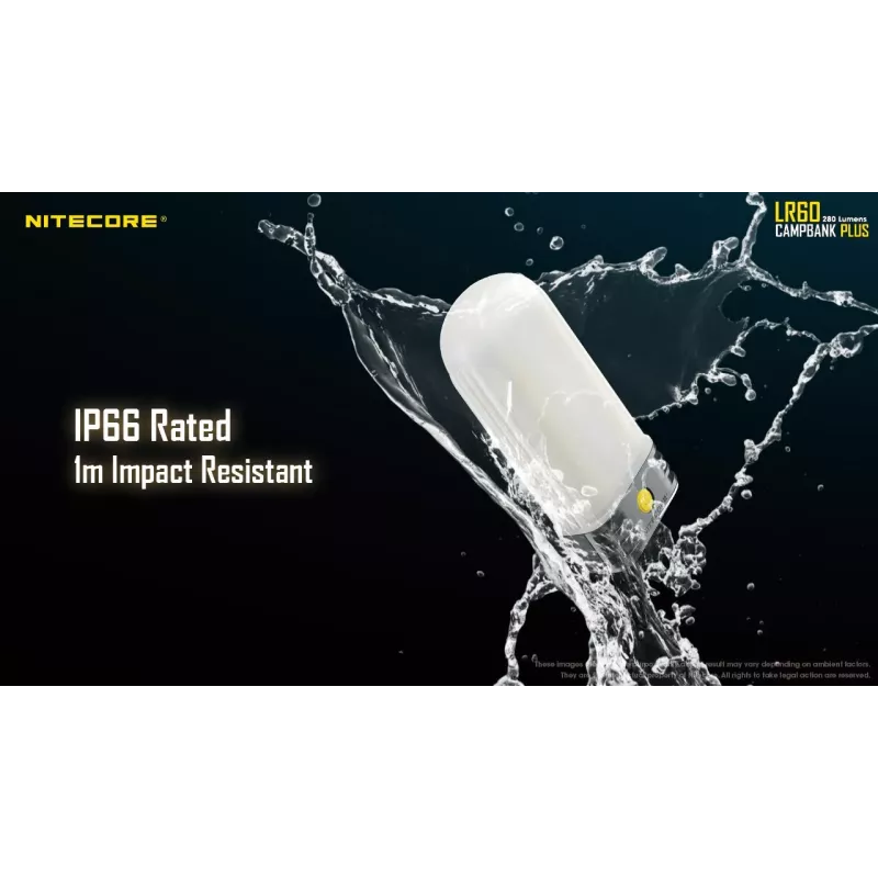 Maitinamas baterijomis stovyklavimo žibintas Nitecore LR60 280 lm USB C