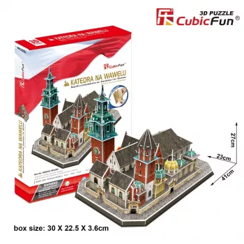 3D dėlionė cubicfun Vavelio katedra — 101 detalė, modelio rinkinys