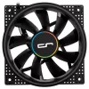 Ventiliatorius Cryorig Crona S 120 mm Juoda — 3 vnt. pakuotė, 400–1700 RPM, 60,6 cfm, 2,65 mmH₂O