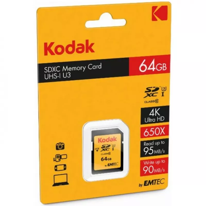 Karta Kodak Ultra Sd Xc Sdxc 64 Gb Uhs-i U3 V30 4k 670x 100mb/s / 64gb