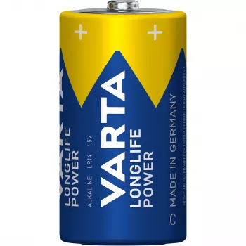 Baterija Varta Alkaline Baby C 04914 121 111 — C dydžio šarminė baterija, vienas elementas