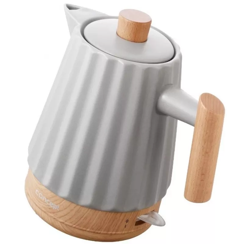 Concept RK0091 Keraminis elektrinis virdulys 1,5 l Šviesiai pilkas