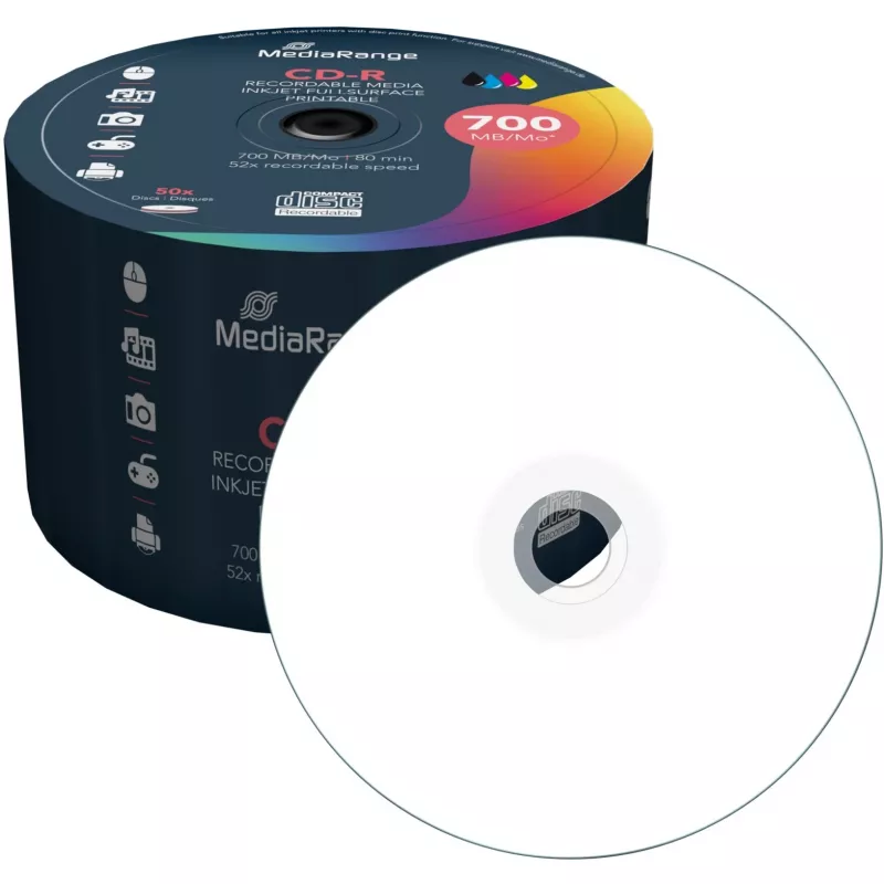 CD-R MediaRange MR208 700 MB 52x 50 vnt.