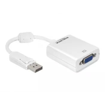 Vaizdo kabelio adapteris DeLOCK 61766 0,125m VGA DisplayPort baltas