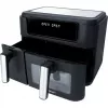 Dual Air Fryer HF 9500 DUO (juoda, 2.400 W, 2 krepšiai 6 l + 3,5 l)