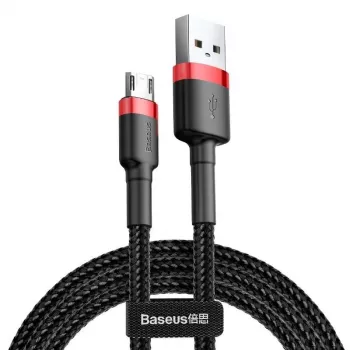 kabelis Micro USB Baseus Cafule 1.5A 2m (raudona ir juoda)