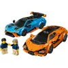 Konstruktorius LEGO Speed Champions rinkinys 77238 — Lamborghini Revuelto & Huracán STO, 607 dalys, 2 minifigūros, rekomenduojamas amžius 10+