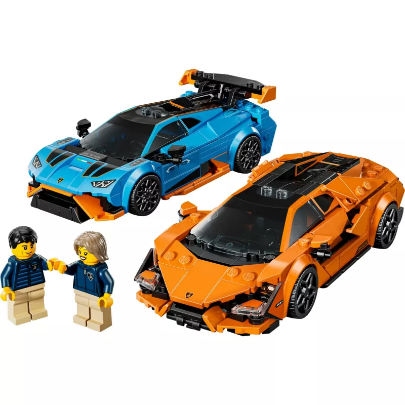 Konstruktorius LEGO Speed Champions rinkinys 77238 — Lamborghini Revuelto & Huracán STO, 607 dalys, 2 minifigūros, rekomenduojamas amžius 10+