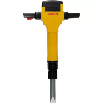 Theo Klein 8405 Bosch plaktukas gręžtuvas I maitinamas baterijomis grąžto judėjimas aukštyn-žemyn I su variklio garsu ir mirksinčia lempute I matmenys: 28 cm x 7 cm