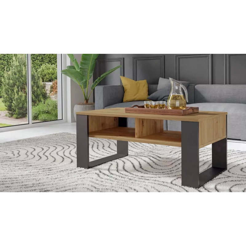 Topeshop MODERN 2P ART CZ kavos / šoninis / kampinis staliukas Kavos staliukas stačiakampė forma 2 koja (-os)