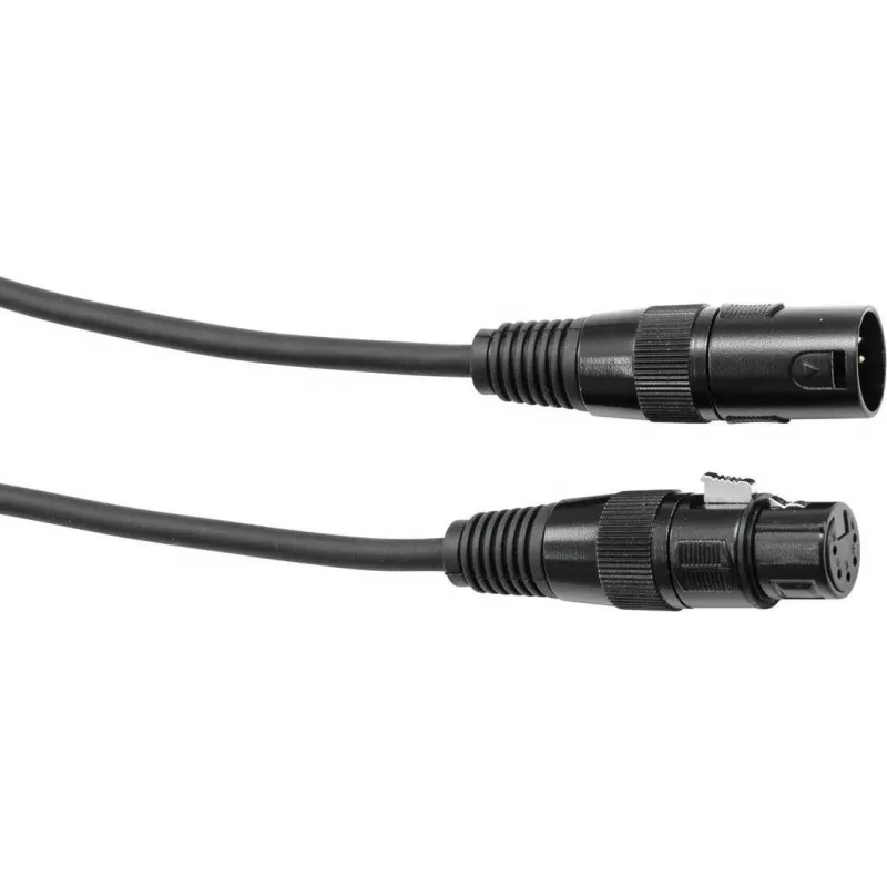DMX laidas EUROLITE XLR 5 kontaktų, 1 m, juodas