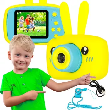 Vaikų skaitmeninis fotoaparatas Extralink H23 Geltonas 1080P 30fps 2.0 colio ekranas
