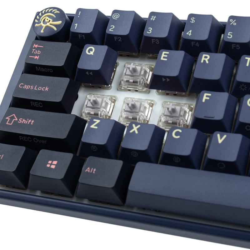 Ducky One 3 Mini klaviatūra, žaidimams, USB, JAV anglų k., mėlyna