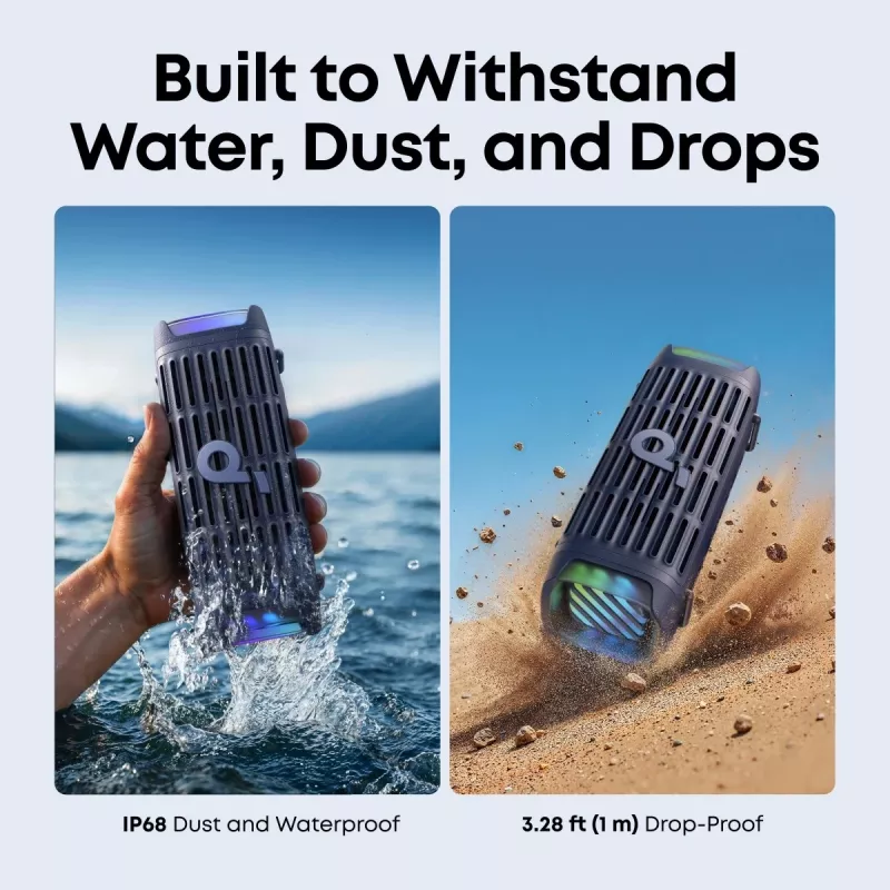 Nešiojamas Bluetooth garsiakalbis Anker Soundcore Boom 3i — 50W, atsparus vandeniui, maitinamas baterijomis