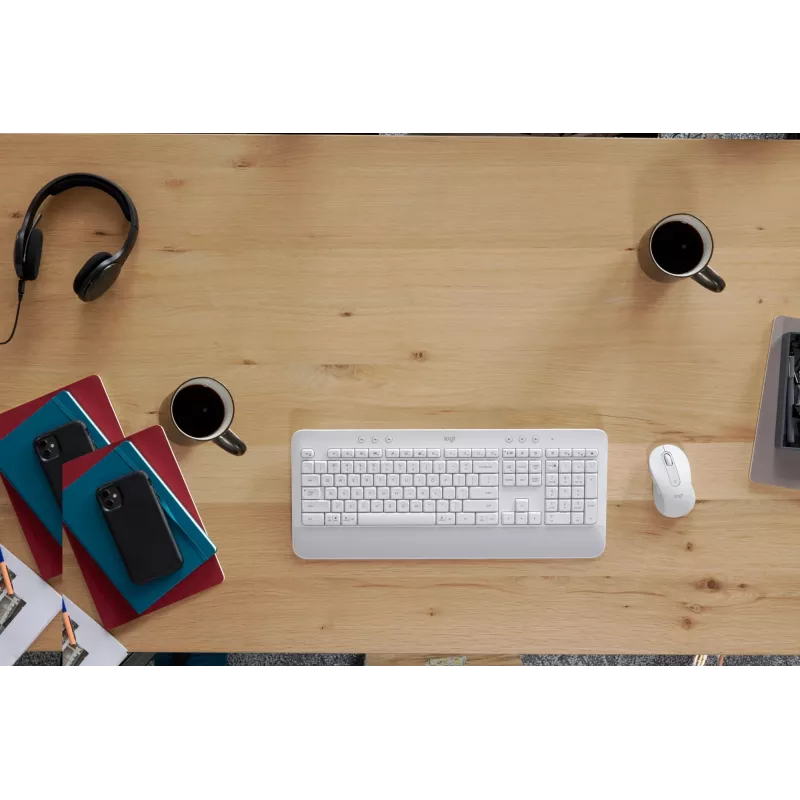Logitech Signature MK650 for Business - klaviatūros ir pelės rinkinys - belaidis - 2,4 GHz, Bluetooth LE - QWERTZ - čekų - beveik baltas