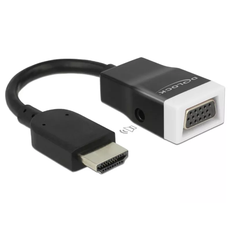 Vaizdo kabelio adapteris HDMI Type A VGA D-Sub + 3,5 mm DeLOCK 65587