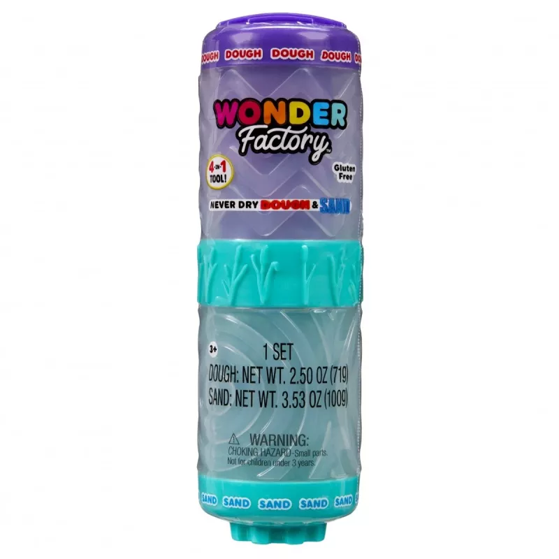 Plastikinė masė Wonder Factory Never Dry Dough, violetinė žalsvai mėlyna