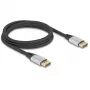 DeLOCK DisplayPort laidas 16K 60 Hz 2 m sidabrinis metalinis