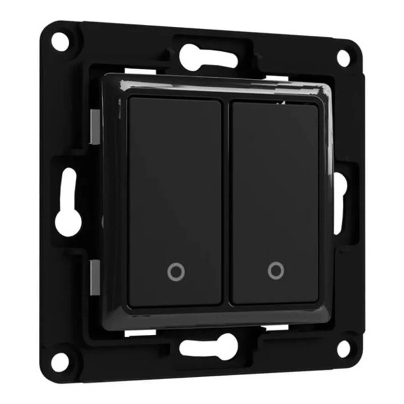 Šviesos jungiklis Shelly Wall Switch 2 Juodas Valdymo mygtukai Suderinamumas Shelly 2.5