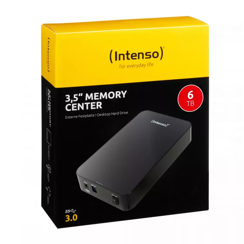 Intenso Memory Center išorinis kietasis diskas 6 TB 5400 aps./min. 3.5 USB Type-A 3.2 Gen 1 (3.1 Gen 1) Juoda