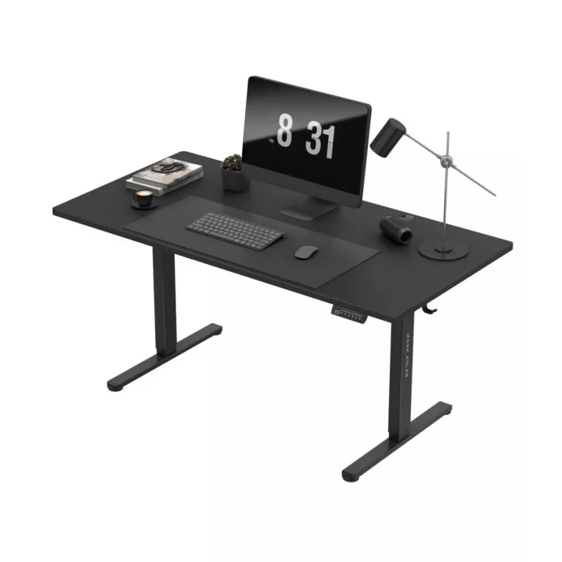Reguliuojamo aukščio elektrinis žaidimų stalas Mark Adler MA-Leader 7.6, juodas – 160×80 cm, 72–118 cm, maks. 70 kg