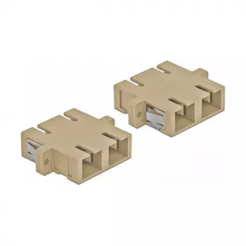 DELOCK optinis adapteris SC lizdas–SC lizdas smėlinis, 4 vnt. pakuotė (modelis 85996)