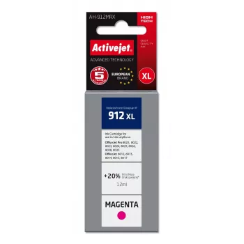 Aktyviosios Jet AH-912MRX rašalo kasetė, suderinama su HP, purpurinė (High XL, 12 ml, 990 puslapių)