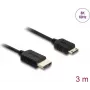 HDMI laidas DELOCK 81686 — 3 m, HDMI Type A (kištukas) to HDMI Type C (Mini, kištukas), 48 Gbit/s, iki 7680×4320