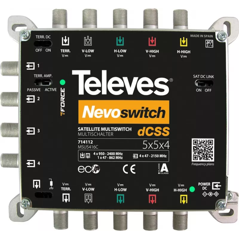 Palydovinis multiswitch Televes 714112 5 įėjimai 4 išėjimai